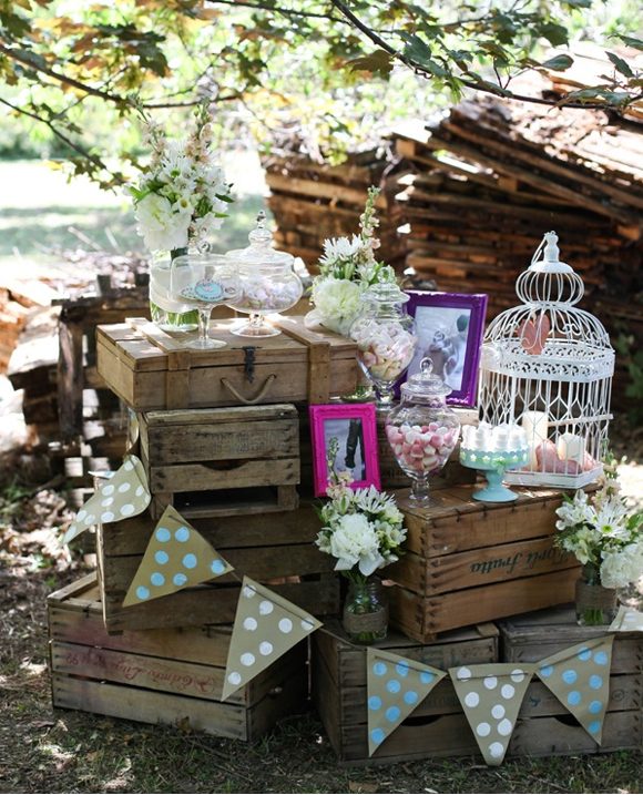 Cajas de madera vintage en tu boda • Beautiful Blue Brides
